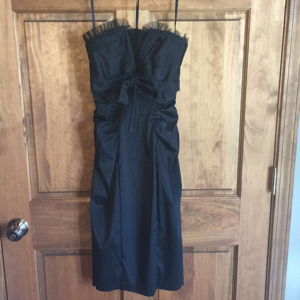 David’s bridal black party bridesmaid dress size 6